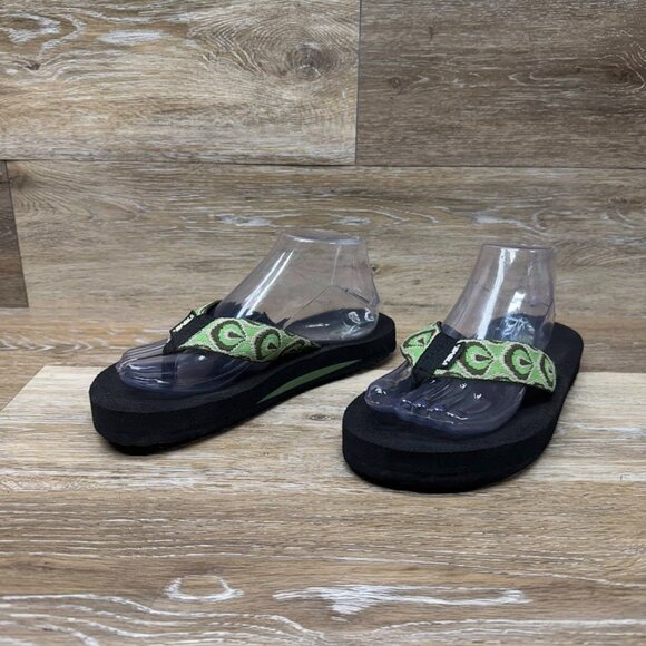 Teva Green Textile Rubber Sandals Women's Size 9 - Picture 1 of 6